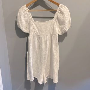 PacSun LA Hearts romper, xs, white, NWT